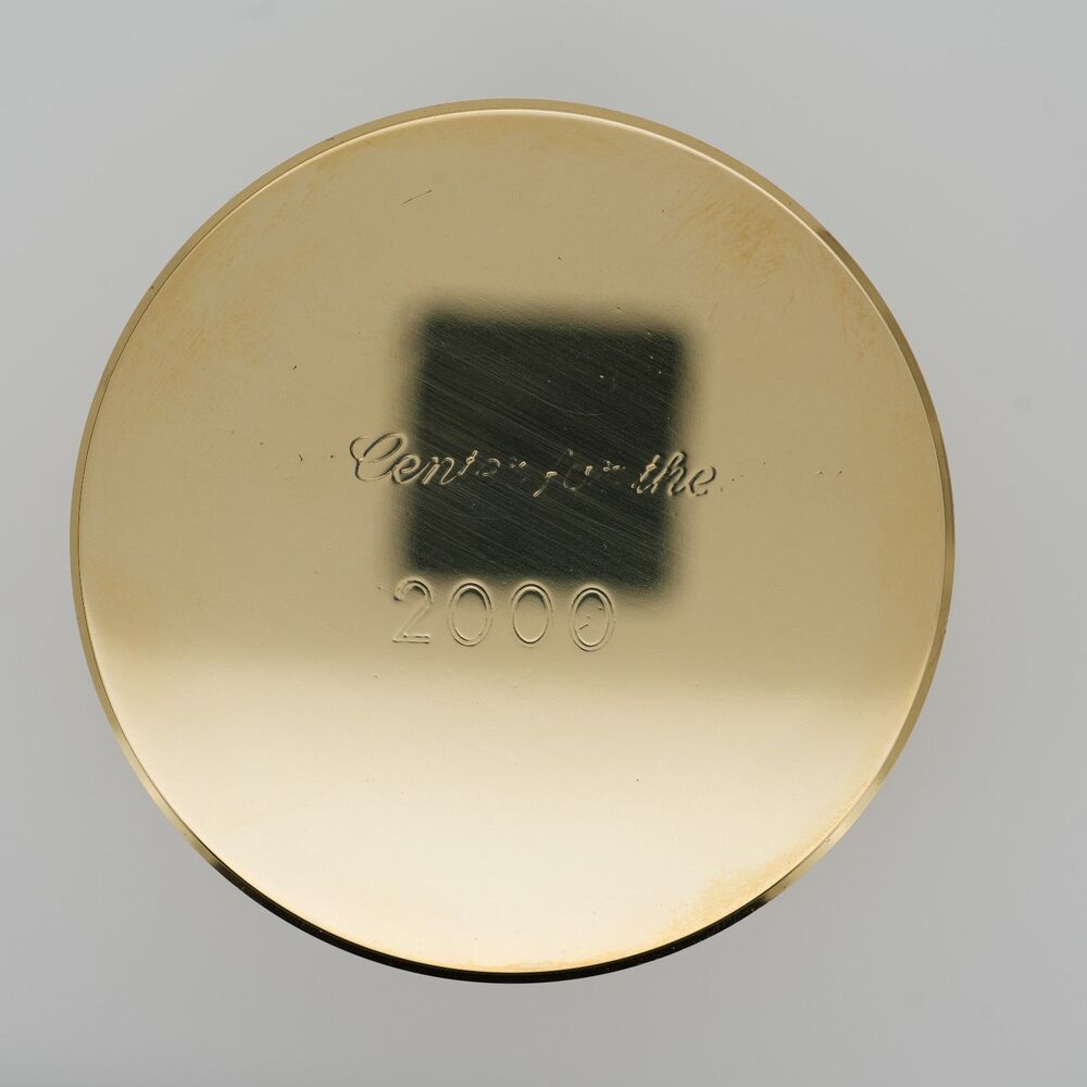 Tiffany & Co Swiss Made Brass Travel Alarm Clock Gold Tone Working (monogrammed) - Picture 2 of 10